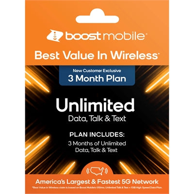 Boost Mobile 3 Month Unlimited