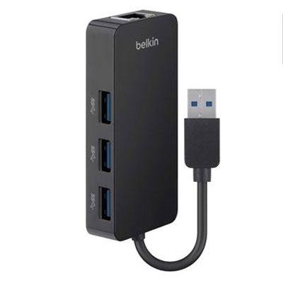 3 Port USB Hub w Ethernt Adptr