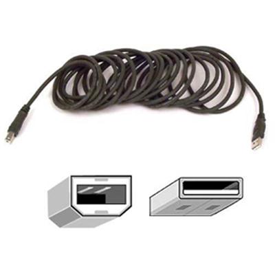 Belkin Pro Series USB Device Cable, 10'.  Fast, 12 Mbits/sec transmission speed.  High performance 20-gauge power wires. USB logo guarantees cables are 100% compliant with current USB specifications. Works with USB 2.0      (Belkin Poly bag and Label)