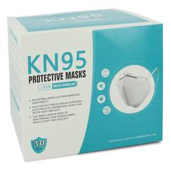 Kn95 Mask Thirty (30) KN95 Masks, Adjustable Nose Clip, Soft non-woven fabric, FDA and CE Approved (Unisex) By Kn95