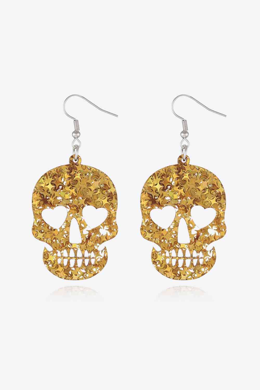 Acrylic Skull Drop Earrings, MyriadMart