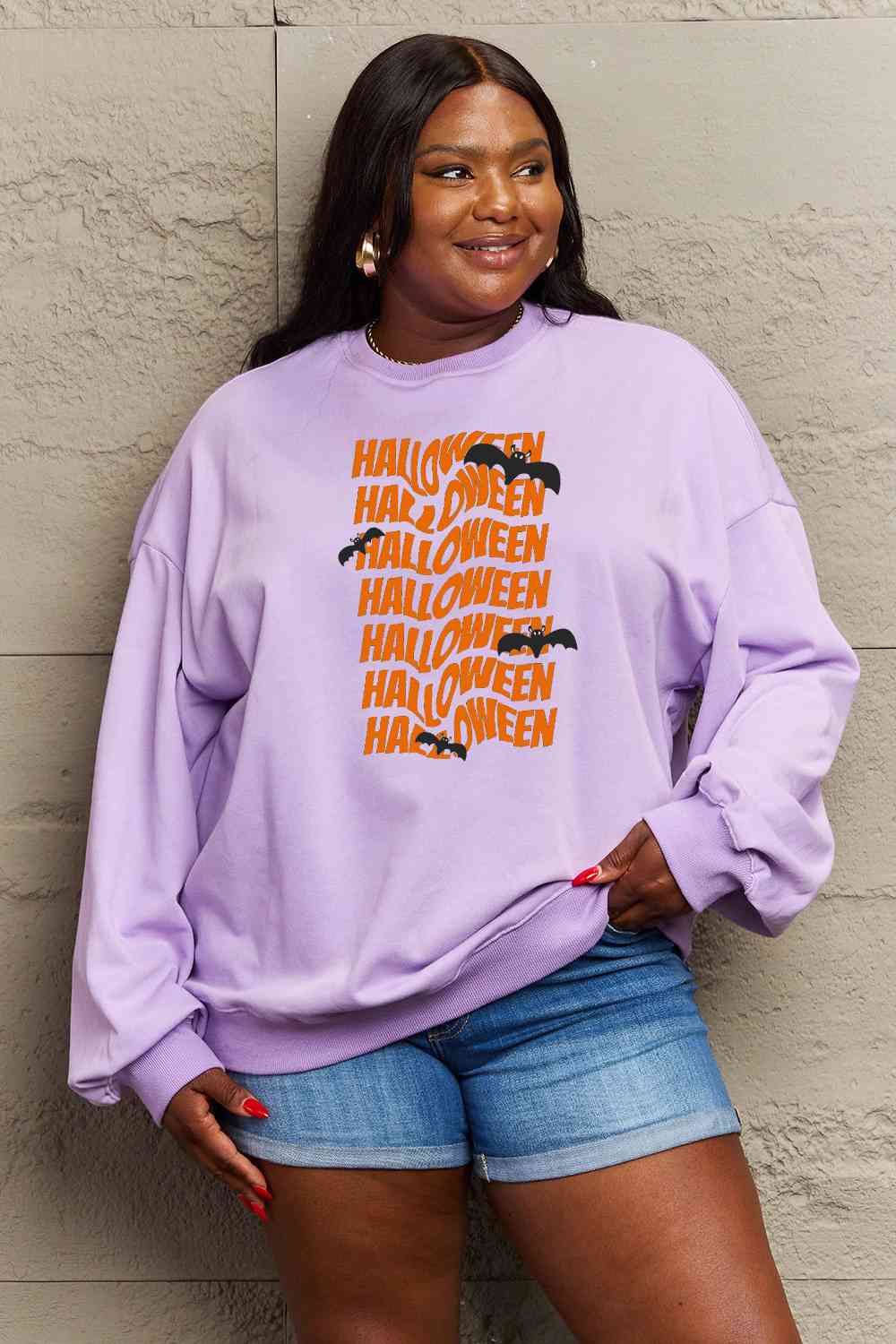 Simply Love Full Size HALLOWEEN Graphic Sweatshirt, MyriadMart