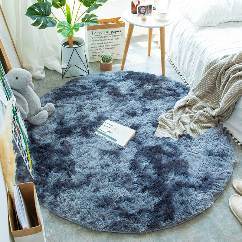 Warm Thick Round Rug Carpets for Living Room Soft Home Décor Bedroom Kid Room Decoration