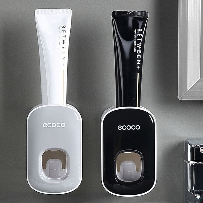 Bathroom Accessories Set Automatic Toothpaste Dispenser Toothpaste Squeezer Wall Mount Holder Toothbrush Squeezer Holder Rack