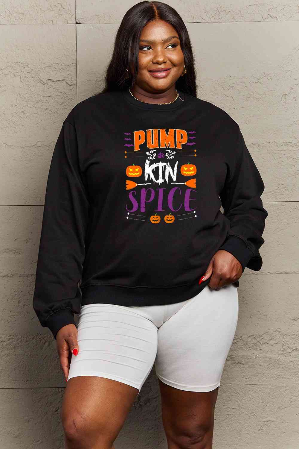 Simply Love Full Size PUMPKIN SPICE Graphic Sweatshirt, MyriadMart