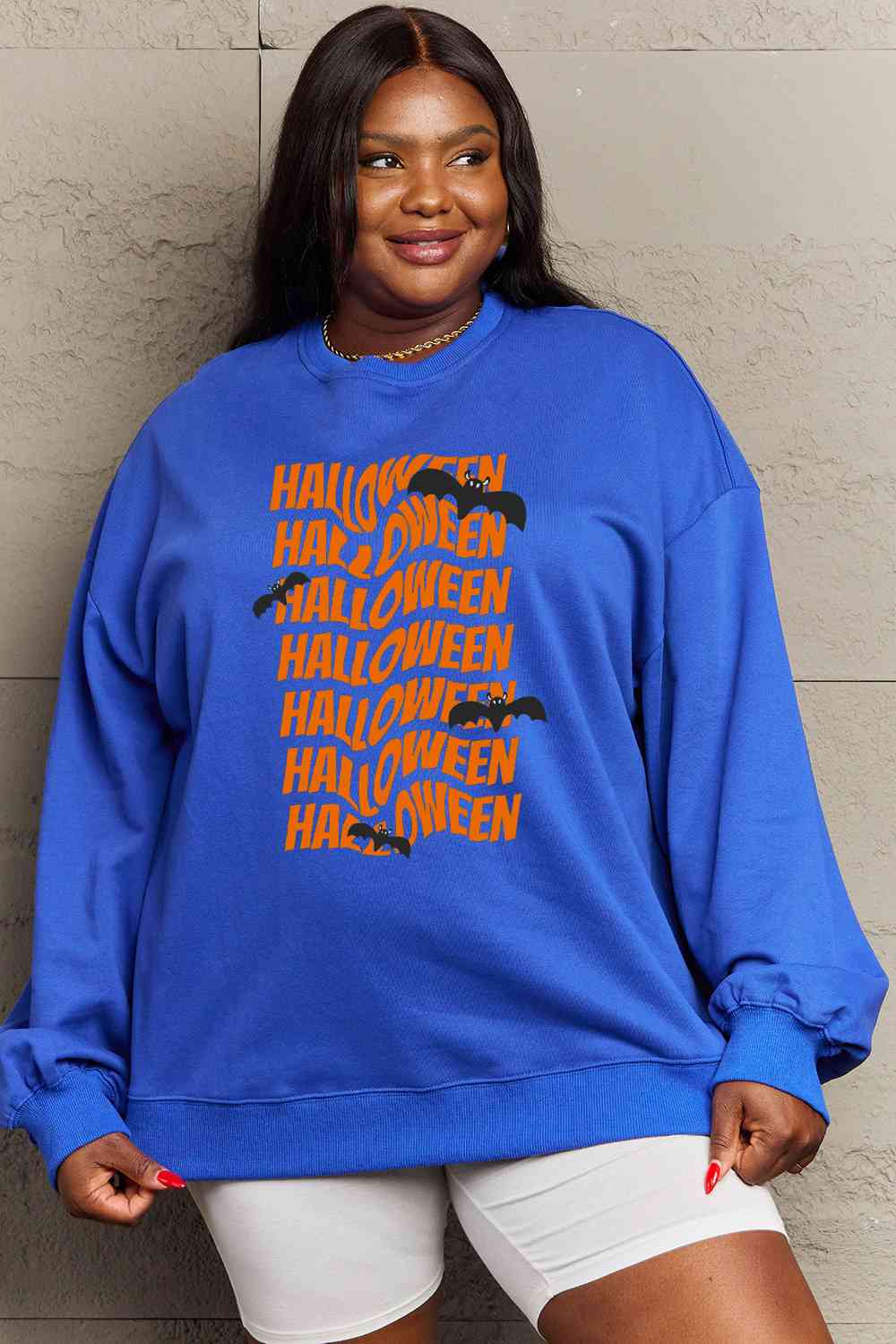 Simply Love Full Size HALLOWEEN Graphic Sweatshirt, MyriadMart