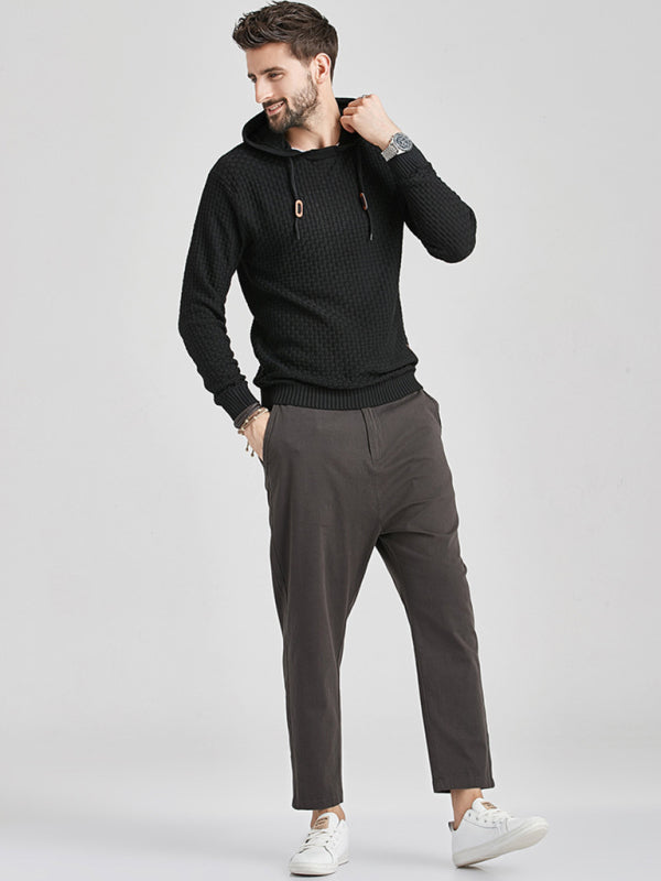 Hooded Pullover Knitwear Sports Casual Men's Sweater