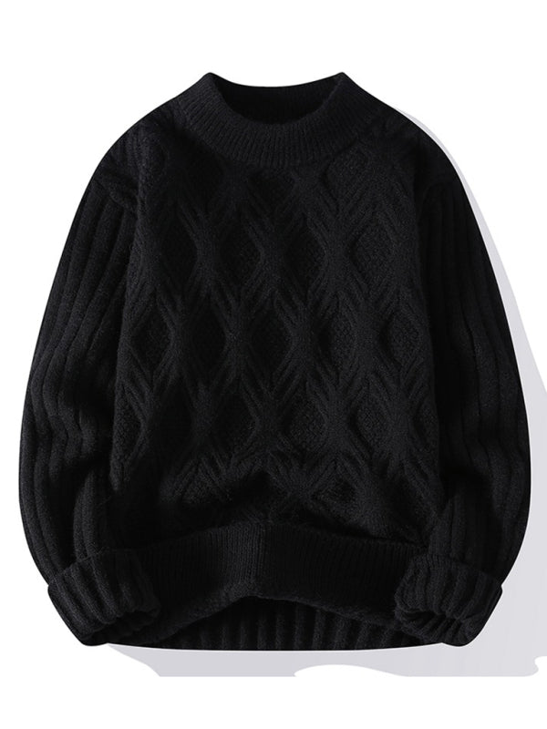 New Men's Loose Casual Round Neck Knitted Sweater, MyriadMart
