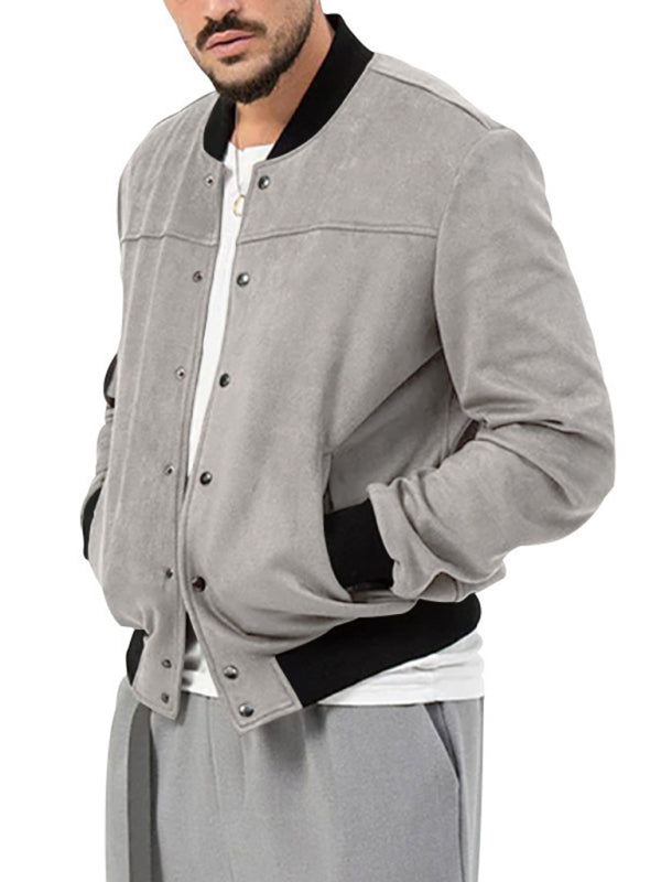 Men's new long sleeve casual cardigan jacket