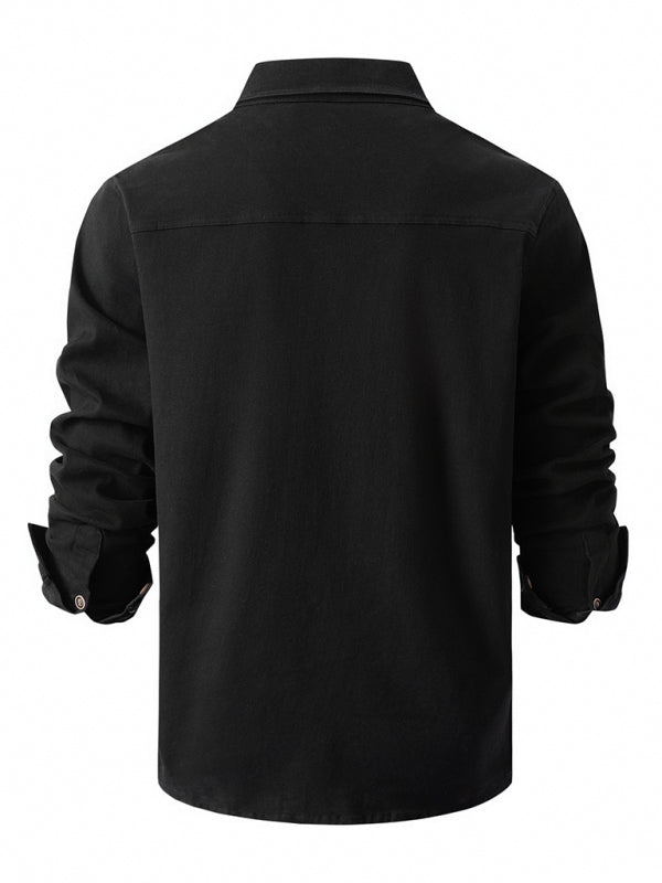 Men's Casual Fashion Business Long Sleeve Shirt