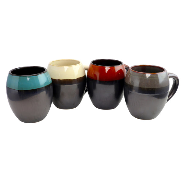 Gibson Home Soroca 19.5 oz Mug Set, Set of 4 Assorted Colors - MyriadMart