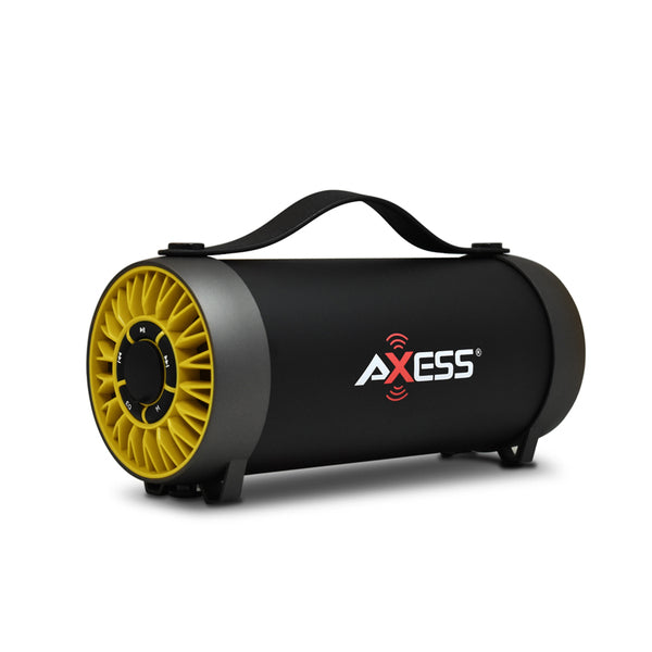 Axess Bluetooth Media Speaker with Equalizer in Yellow - MyriadMart