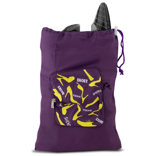 Travelon Pocket Packs Shoe Bag - Purple - MyriadMart
