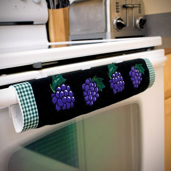 Oven Door Handle Cover with Grape Design