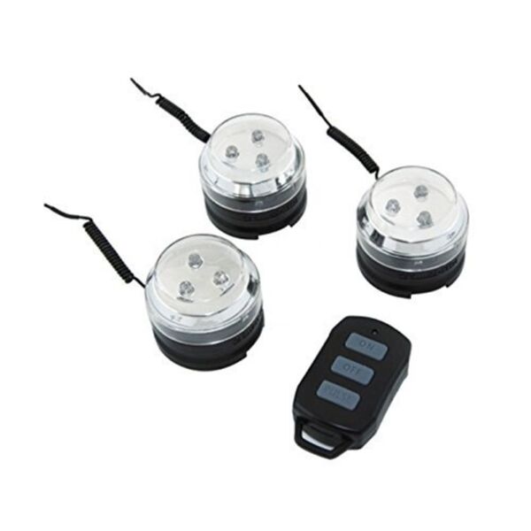 Swiss+Tech Portable LED Light Pod System, 3 Light Pack with Remote