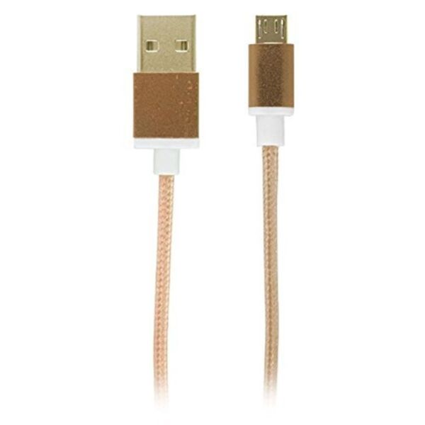 Reviver Mobile 3' USB to MicroUSB Fabric Charge and Sync Braided Cable, Gold
