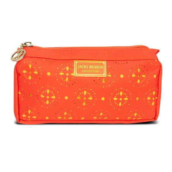Jacki Design Cosmopolitan Compact Cosmetic Bag, Orange