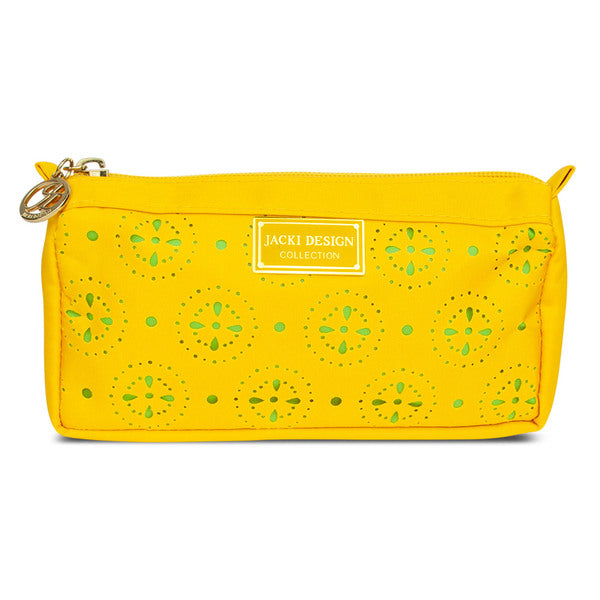 Jacki Design Cosmopolitan Compact Cosmetic Bag, Yellow