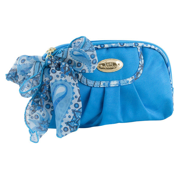 Jacki Design Summer Bliss Round Cosmetic Bag, Blue
