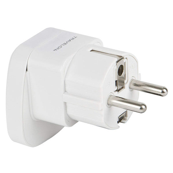 Travelon Europe Grounded Adapter Power Outlet Plug White