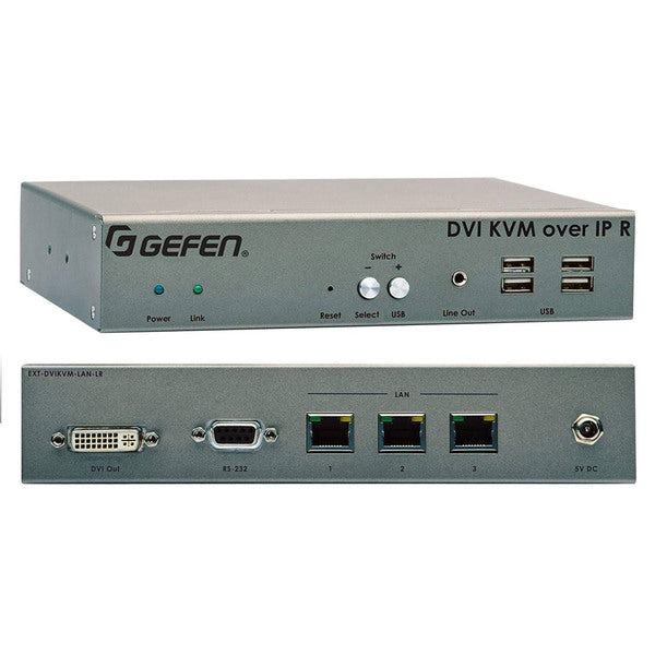 Gefen DVI KVM over IP with Four USB Ports (EXT-DVIKVM-LAN-LRX) Receiver Unit
