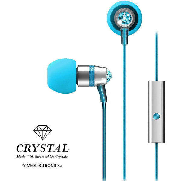 MEE Audio Crystal In-Ear Wired Headphones Turquoise M11J-TQ